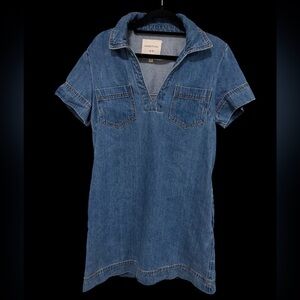 Habitual Denim Tunic Dress with Front Pockets